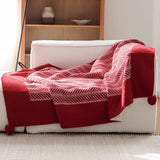 Luxury Cozy Warm Throw Blanket For Sofa & Bed Double-Sided Short Plush Knitted Blanket Autumn Winter Decorative Christmas Gift