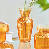 Gold Vase Decorative Vase Glass Tabletop Vase Bottles Clear Glass Vases for Centerpieces Home Decor Votive Holder