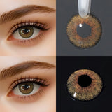1 Pair Of Soft Brown Colored Contact Lenses Half Year Disposable Natural Looking Student Daily Wear Color Contacts