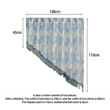 Embroidery Sheer Valance Door Decor Lace Short Curtain with Tassel Beads Embroidery Sheer Valance for Living Room New