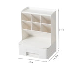 Simple Pen Holder With Drawer Multifunction Desktop Organizer Stationery Storage Box Student Office Desk Decorations