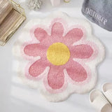 Nordic Round Carpets For Home Living Room Flower Rug Soft Thick Area Rugs Anti-slip Sofa Chair Floor Mats Bedroom Bedside Carpet