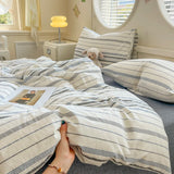 100% Cotton Comforter Cover Stripe Style Duvets Cover Skin-friendly Quilts Cover Home Bedding housse de couette (No Pillowcase)