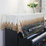 Japanese Sle Semi-Cover Piano Dust Cover Cloth Bench Cover Lightweight Luxury Lace Piano Lid Curtain Home Fabric Protection