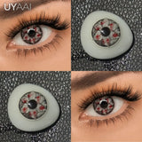2PCS Cosplay Contact Lenses Little Devil Contacts Halloween Color Contact Lens Crazy White Eye Lenses Anime Make Up Lenses