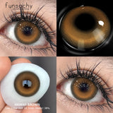 1 Pair New Myopia Blue Contacts Lenses With Diopters Prescription Fashion Colored Contact Lens for Eyes 0~-8.00 Degree