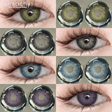 1 Pair Korean Lenses Colored Contact Lenses for Eyes Yearly Cosmetic Natural Green Lens Blue Grey Pupils Eye Contacts