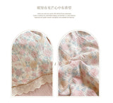 Print Floral Bedding Set Double Layer Yarn Four Pieces Set Soft Comfortable Duvet Cover Bed Sheet With Pillowcases Home Textiles