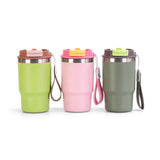 480ml Stainless Steel Thermos Cup Multi-color Portable Ice Cup Mini Double-layer Insulated Coffee mug With Lid water bottle