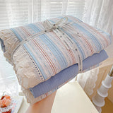 Floral Bedding Set Korean Style Duvet Cover Set Bed Linen Set Flat Sheets Set 2 Pillowcases Single Double Queen Size For Student