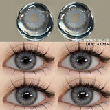 1 Pair Colored Contact Lenses for Eyes Natural Look Brown Eye Lenses Gray Contact Blue Lenses Eye Cosmetics Yearly Use