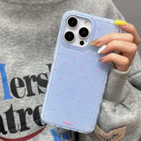 Cute Cartoon Wave Point Candy Color Case for iPhone 16 15 14 17 Pro Max 12 13 17 Air Polka Dot Soft Silicone Ins Korean Cover