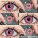 1 Pair Pink Cosplay Contact Lenses for Eyes Lenses Anime Lenses Anime Accessories Lenses Pink Lenses Red Lens