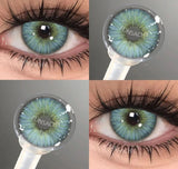 1 pair Fashion Makeup Beauty Contacts Lenses Soft Yearly Blue Green Contacts Eyes Color Lenses Colored Soft Lens Pupils