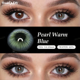 1 Pair Pearl Warm Series Colored Contact Lenses Natural Brown Pupils Eyes Contact lenses Blue Soft Contacts 14.20mm