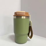 480ml Stainless Steel Thermos Cup Multi-color Portable Ice Cup Mini Double-layer Insulated Coffee mug With Lid water bottle