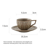 Triangular Coffee Cup Saucer Set Unique Vintage Home Coffee Cup Saucer Pour Over Coffee Drinking Utensils Household Goods