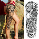 Full Arm Temporary Tattoos Sleeve For Men Women Realistic Fake Tatoos Warrior Lion Tiger Flower Tatoo Sticker Black Totem Maori