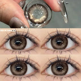 2PCS Nature Colored Contact  Lenses Brown Eyes Korea Makeup Beauty Pupil  Lens