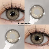 1Pair Colored Contact Lenses for Eyes with Degree Lens Natural Myopia Lenses Brown Eye Lenses Gray Eye Contacts Yearly