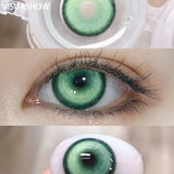 Yearly Disposable Color Contact Lenses 1Pair Anime Cosplay Party Cute Colored Contacts Fashion Makeup Lenses