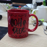 Alastors Ceramic Mug oh deer Hazbined Coffee Water Cup Anime Cartoon Originals Cups Hotels Creative Kawaii Fans Birthday Gift