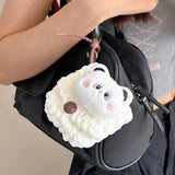 Korea Lovely Plush Panda Knitted Headphone Cases For Galaxy Buds 2 Cover For Galaxy Buds Live Shockproof Fundas Protective Shell