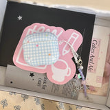 blue check star smooth soft protection cover case for airpods 4 silicone earphone fundas with keychain for airpods pro pro 2 3 1