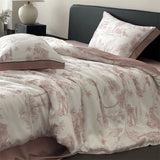 Luxury Organic Bamboo Soft Silky Printing Bedding Set Single Double Queen King Size Duvet Cover Flat/Fitted Bed Sheet Pillowcase