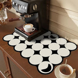 Dish Drying Table Drain Pad Absorbent Draining Mat Tableware Mats Anti-mold Placemats Placemats for Coffee Table Decor Coasters