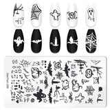 Halloween Nail Stamping Plate Pumpkin Flower Animal Skull Printing Stencils Halloween Nail Stamp Templates DIY Nail Art Tools