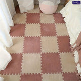 Plush Modular Area Rug Set Thick Anti-Bump Bedroom Bedside Square Crawling Mat Hand Wash Only Room Decor