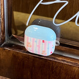 New Cartoon Cute Bear Bowknot Silicone Shockproof Protection Case for AirPods Pro 2 for AirPods 4 3 2 1 Soft Cover Cake Pendant