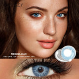 1Pair 0.00~-8.00 Myopia Colored Contact Lenses for Eyes Blue Eyes Lenses with Diopters Brown High Quality Eyes Contacts