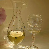 Colorful Goblet Glass Sparkling Gem Cocktail Champagne Cups Heat Resistant Champagne Coupes Wine Glass Wine Glass