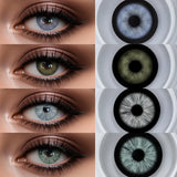 Rome Times Grey 14.2mm Small Pupil Natural Colored Contact Lenses Yearly Disposable Fashion Eye Contacts for Daily Makeup