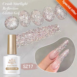 10ml Pink Gold Water Light Cat Magnetic Gel Polish HEMA TPO FREE Aurora Glitter Crystal Soak Off UV Varnish Manicure