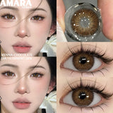 New style 1 Pair Color Contact Lenses with Natural Eye Contact Lenses Blue Brown Green Lenses Pupils Beauty Color lens