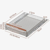 Stainless Steel Jeans Closet Bag Organization Bedroom Storage Rack Box Pull Out Kitchen Storage Large Capacity Undertable Drawer