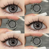 Myopia Lenses 1pair Color Contact Lenses for Eyes Brown Prescription Lens Cosmetic Black Lense Yearly Gray Contact Lens