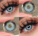 2pcs Colored Contact Lenses for Eyes Natural Blue Contact Lenses Eye Makeup Contact Yearly Gray Beauty Pupil Women Lens