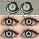 2pcs Cosplay Colored Contact Lenses Crazy White Contact Lenses Anime Black Eye Lenses Halloween Beauty Makeup Lens