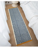 Striped Long Plaid Tufted Rug Memories Flocking Carpet Floor Anti Slip Doormat  Bathmat Bedside Rug  Bedroom Cloakroom Bathroom