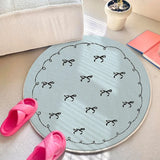 Bedroom Carpet Round Carpets Bedside Floor Mat Soft Fluffy Foot Mats Cute Purple kids Rug Home Decoration Rugs for Living Room