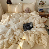 Bedding Princess Wind Super Soft Naked Sleeping Washable Four-piece Set Quilt Cover Sheet Student Dormitory Three-piece Set