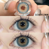 1 Pair Colored Contact Lenses for Eyes Natural Look Brown Eye Lenses Gray Contact Blue Lenses