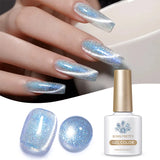 Green Guava Gel Nail Polish Cat Magnetic Light 10ml Sparkling Glass Bead Soak Off UV LED Varnish Salon Maniucre