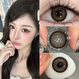1Pair Colorful Contact Lenses for Eyes Myopia Soft Lens Brown Eyes Nature Color Lenses Grey Beauty Pupil
