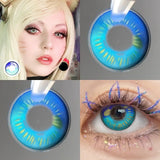 Eye Eyes Color Contacts Colored Contact Lenses Lens Small Pupil Enlarging Cosplay Blue Soft 2Pcs 1 Year Use