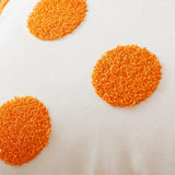 Orange Pillowcase Love Embroidered Pillow Round Spot Pillow 45x45 for Home Sofa Embroidered Cushions Covers Warm Color